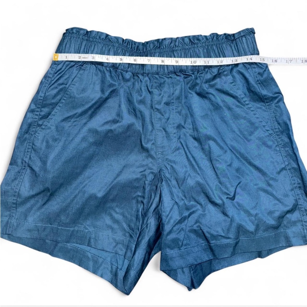 Blue Elastic Waist Casual Shorts Comfy Lightweight‎ Summer Loungewear